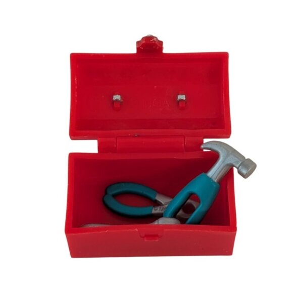 MGA Retro Red Toy "Toolmatic" Mini Tool Box With Tools Hammer Pliers Wrench 1.5" - Picture 2 of 3